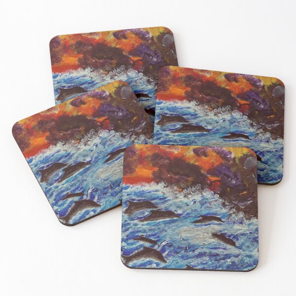 Item preview, Dolphins under storm clouds designed and sold by George Hutton Hunter.