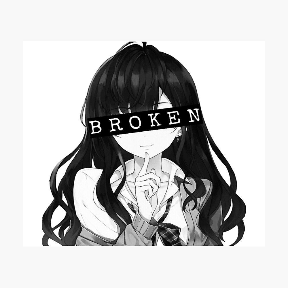 Aesthetic Broken Anime Girl