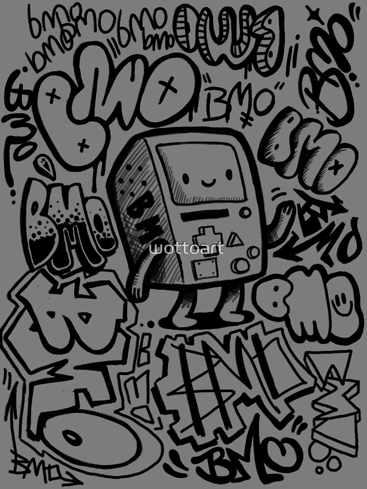 BMO GRAFFITI by wottoart
