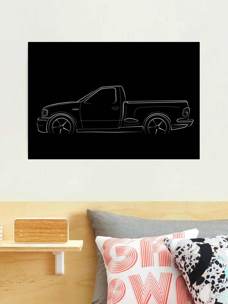2000 Ford F150 SVT Lightning - profile stencil, white' Photographic Print  for Sale by mal-photography | Redbubble