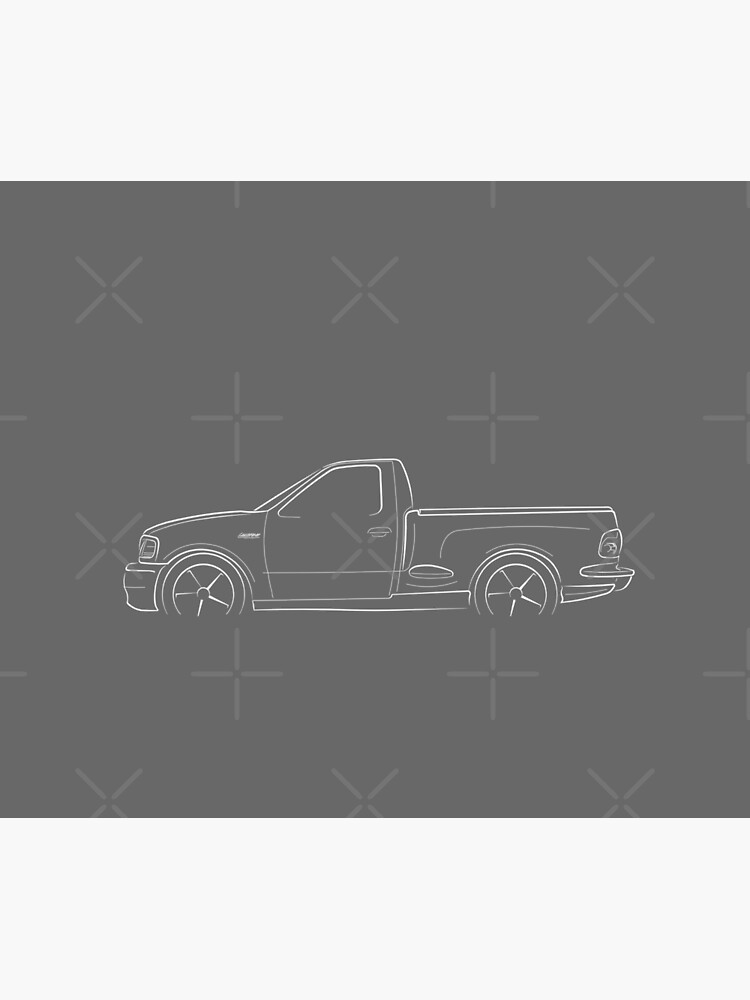 2000 Ford F150 SVT Lightning - profile stencil, white by mal-photography