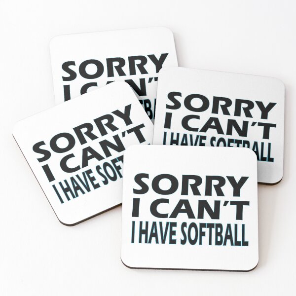 Aperçu de l'œuvre Désolé, je ne peux pas, j'ai un softball créée et vendue par AllShirts21.