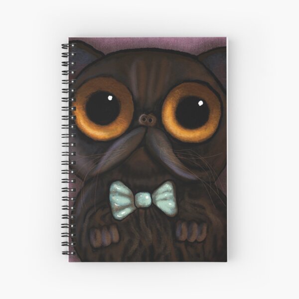 Black cat with message Spiral Notebook