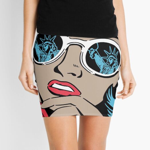 Statue of Liberty Reflections Mini Skirt