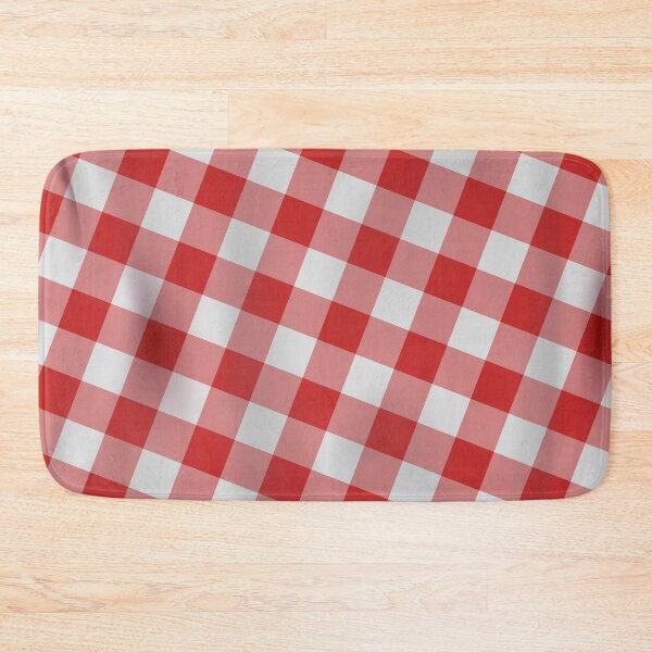 Item preview, Classic 3D Gingham checkered pattern plaid with red and white. designed and sold by MrazTees.
