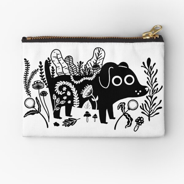 Forest Dog Zipper Pouch