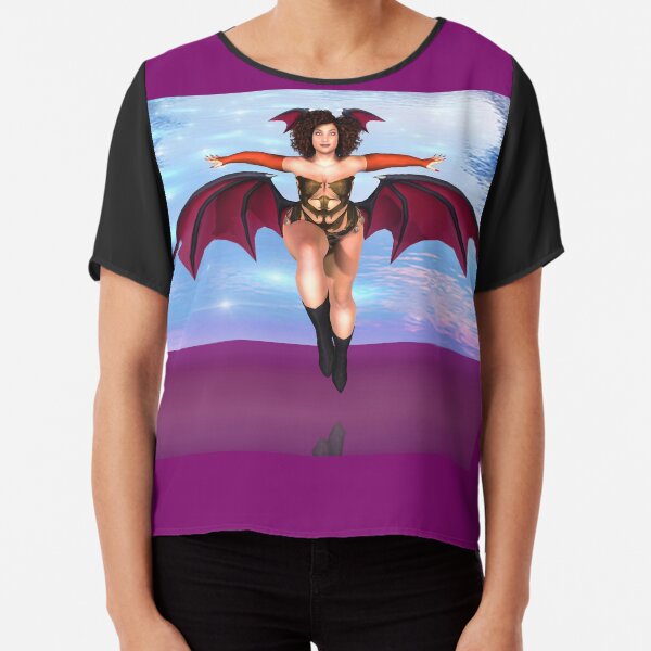 Red Dragoness Chiffon Top