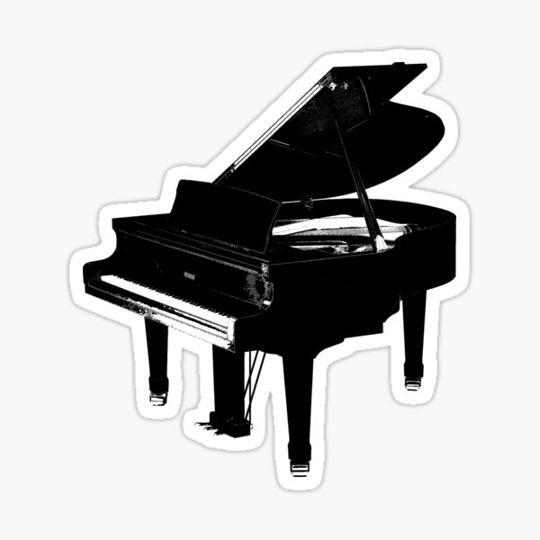 Grand Piano Sticker for Sale by Rocket-To-Pluto