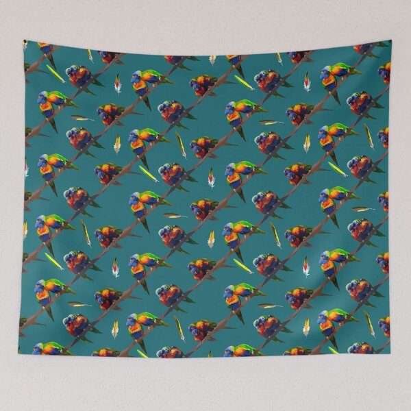 Item preview, Rainbow Lorikeet Pairs and Feathers designed and sold by Hodgepodge Bricolage.