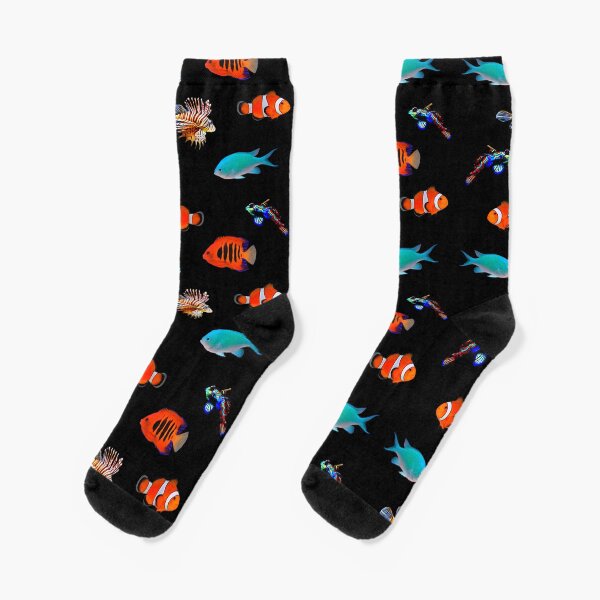 Aperçu de l'œuvre Récif Réservoir Poissons D'eau Salée Flamme Ange Mandarin Vert Chromis Clown Poisson Cadeau créée et vendue par Catxel.