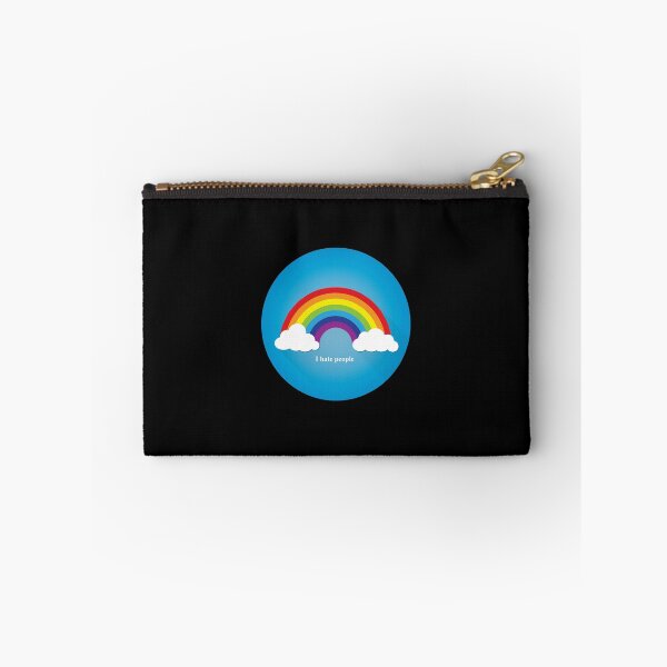 Item preview, Funny rainbow design that says "I hate people" with small font. designed and sold by MrazTees.