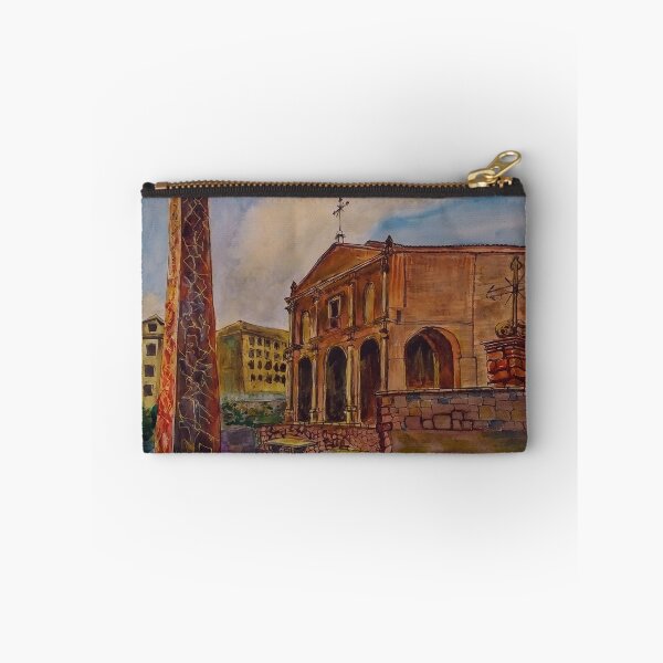Item preview, Watercolor Sketch - Church of Santa Maria del Gesu` di Montesalvo. Enna, Sicily designed and sold by Igor Pozdnyakov.