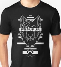 POPUFUR -white text- Unisex T-Shirt