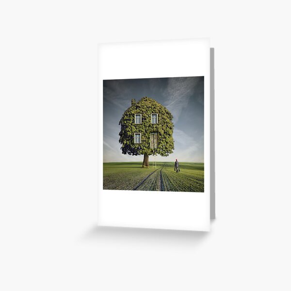 Wooden House Greeting Card