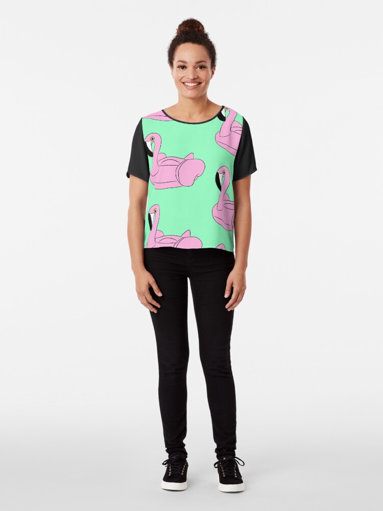 Alternate view of Flamingo Floatie Chiffon Top