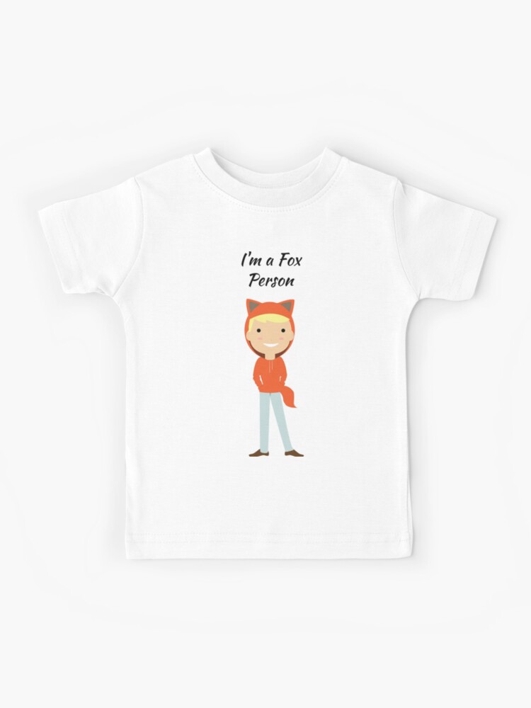 Fox Person Blonde Hair Kids T Shirt By Geographerdude Redbubble - picture of a roblox noob with blonde