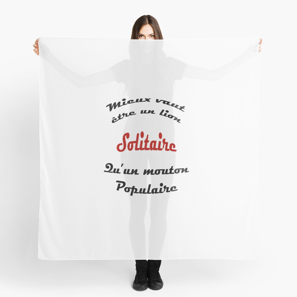 Foulard Mieux Vaut Etre Un Lion Solitaire Qu Un Mouton Populaire Par Yogga95 Redbubble Foulard Mieux Vaut Etre Un Lion Solitaire Qu Un Mouton Populaire Par Yogga95 Redbubble