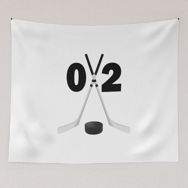 Item preview, Hockey number 02 - zero two with sticks and disc designed and sold by AllShirts21.