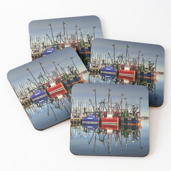 Item preview, Mirror image perfection _ fishing boats! designed and sold by Poete100.