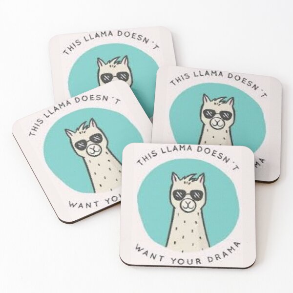 Item preview, No Drama Llama print on Apparel, Home Decor,Accessories stickers, https://lduke47.redbubble.com designed and sold by lduke47.