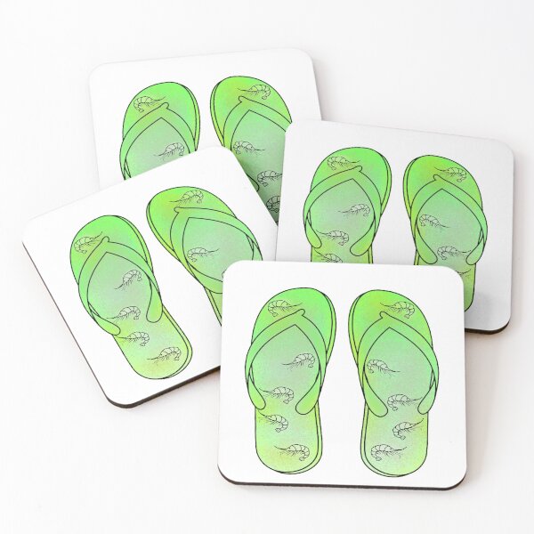 Item preview, Green Flip Flops With Shrimp. designed and sold by Teal-Cookie.