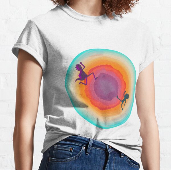 Rick y Morty trippy ~ Planeta Tierra colorido Camiseta clásica