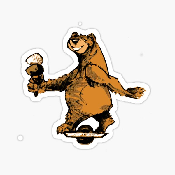 onewheel icecream bear Sticker