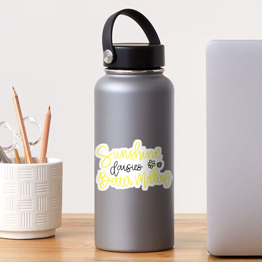 "Sunshine Daisy Butter Mellow" Sticker for Sale by hannahbuell Redbubble