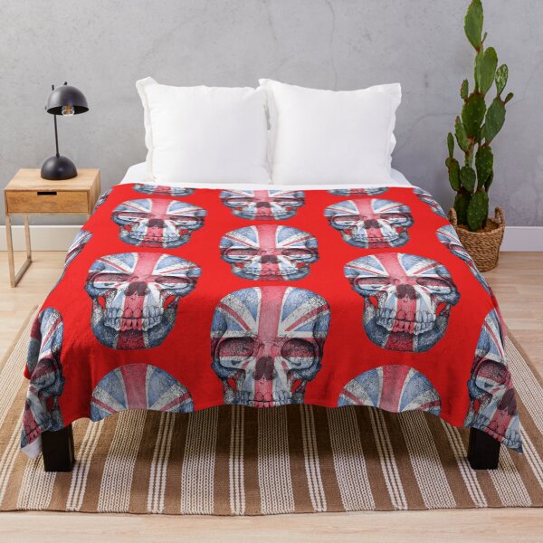 Item preview, Union Jack, British Flag, Skull designed and sold by Flower Magic .