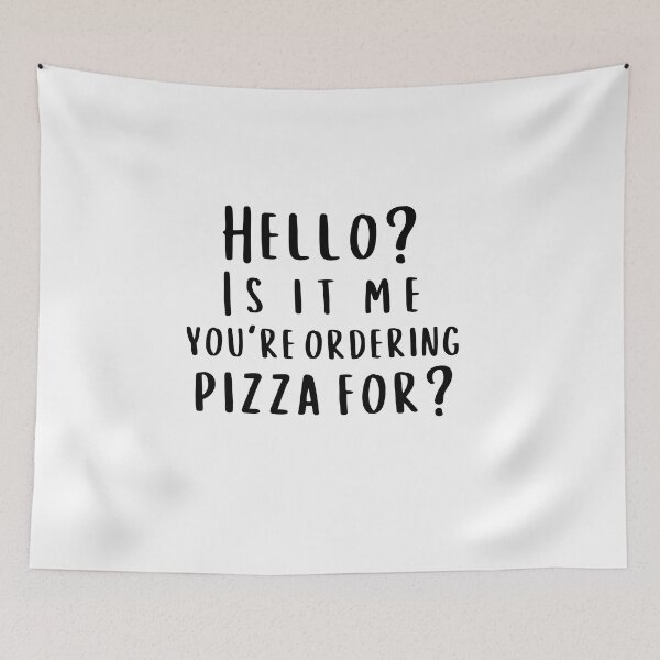 Item preview, Hello Pizza Food Funny Gift Sarcastic Happy Fun Introvert Awkward Geek Hipster Silly Inspirational Motivational Birthday Present designed and sold by EpsilonEridani.
