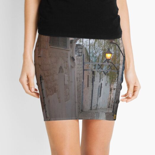Israel, Alley, Street Lights Mini Skirt