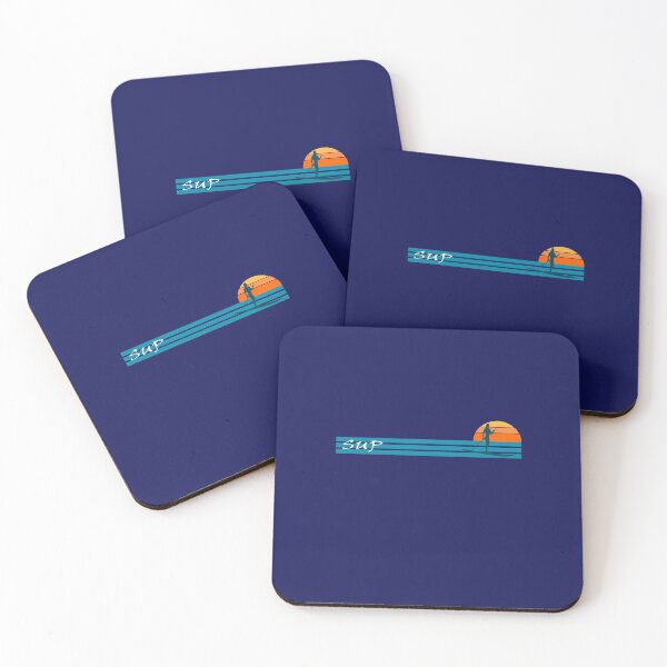 Item preview, Stand up paddle board orange sun one tone blue waves designed and sold by wollop-tee.