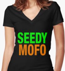 Seedy Mofo Women's Fitted V-Neck T-Shirt