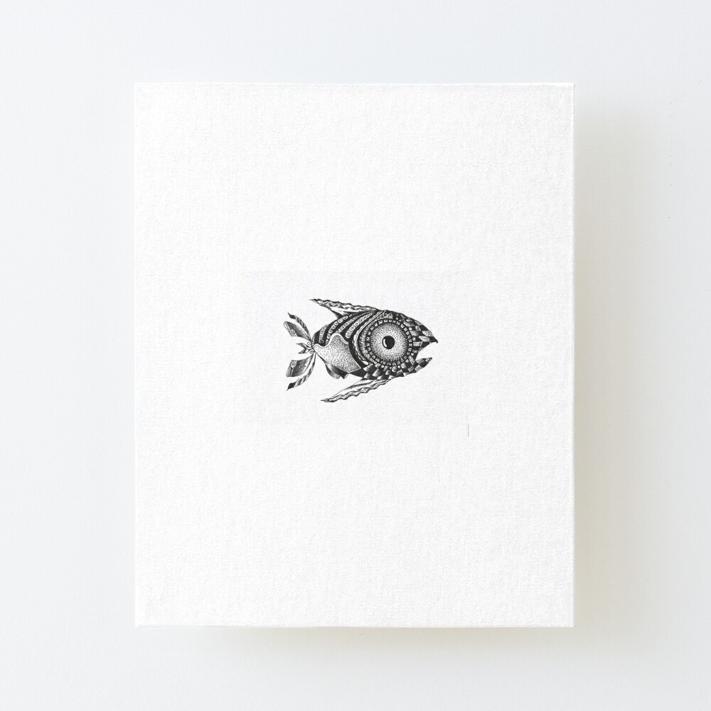 Color pencil drawing of small fish with big eyes Vector Image