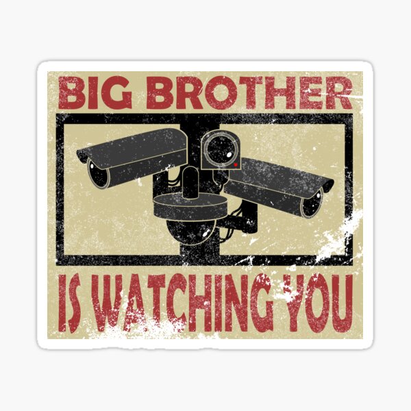 vezel Recensie Voorzien Big Brother Is Watching Stickers for Sale | Redbubble