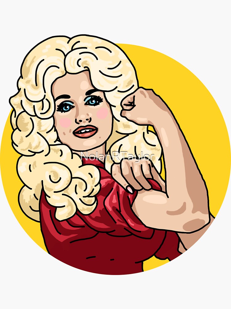 Thumbnail 3 of 3, Sticker, Dolly the Riveter designed and sold by NolanRTaylor.