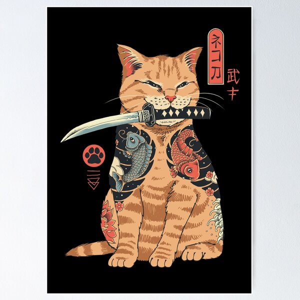 Japanese Cat Posters for Sale