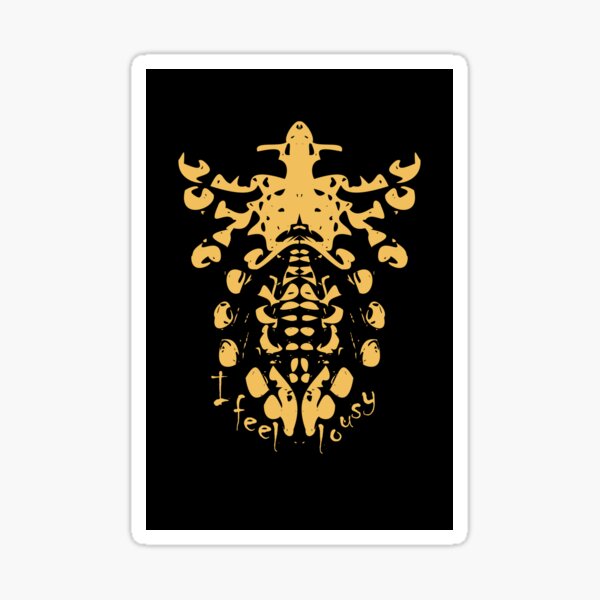 Vista previa del artículo con la obra «Piojo de oro alias, me siento mal», diseñado y vendido por pelagio.