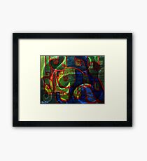 abstract scrolls Framed Print