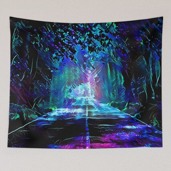 Item preview, Blacklight Night on Aurora Road designed and sold by Alyxandre.