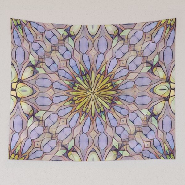 Item preview, Pastel floral stained glass designed and sold by VWDigitalPaint.