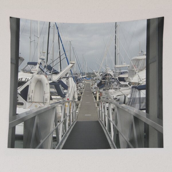 Item preview, Boats Halfmoon bay Marina designed and sold by lizdomett.