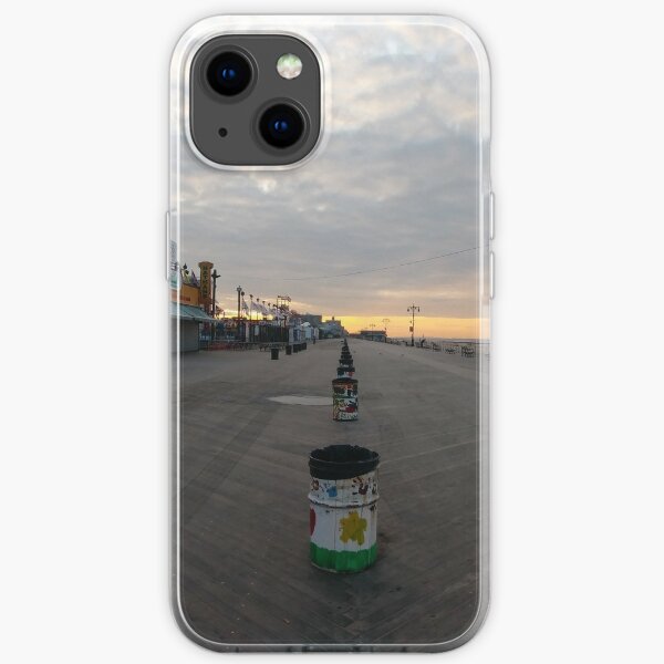 Morning, Coney Island Beach, #Morning, #Coney, #Island, #Beach, #ConeyIsland, #ConeyIslandBeach iPhone Soft Case
