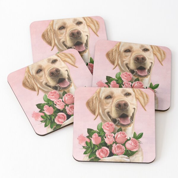 Item preview, Happy Dog with Roses designed and sold by tutuart.