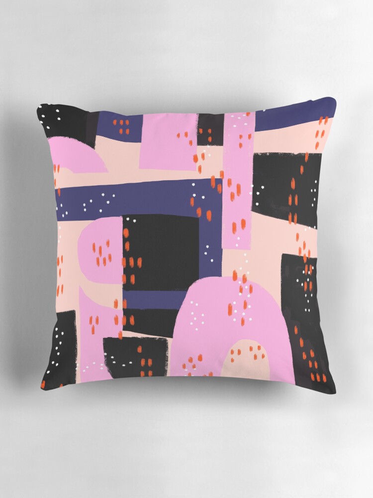 Thumbnail 3 of 4, Pillow, Memphis Inspired 80s Abstract designed and sold by melaniebiehle.