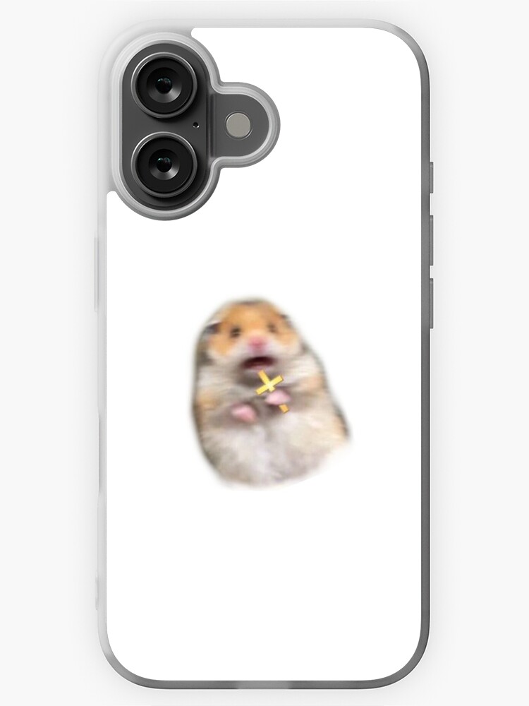 Scared hamster with cross