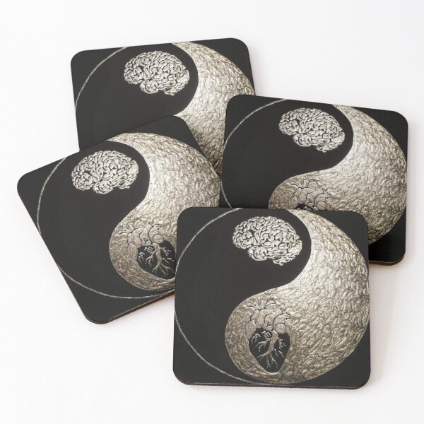 Item preview, Heart / Brain - Yin Yang designed and sold by ArtWithHearts11.