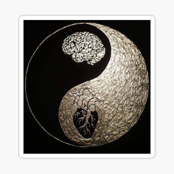 Artikel-Vorschau von Herz / Gehirn - Yin Yang, designt und verkauft von ArtWithHearts11.