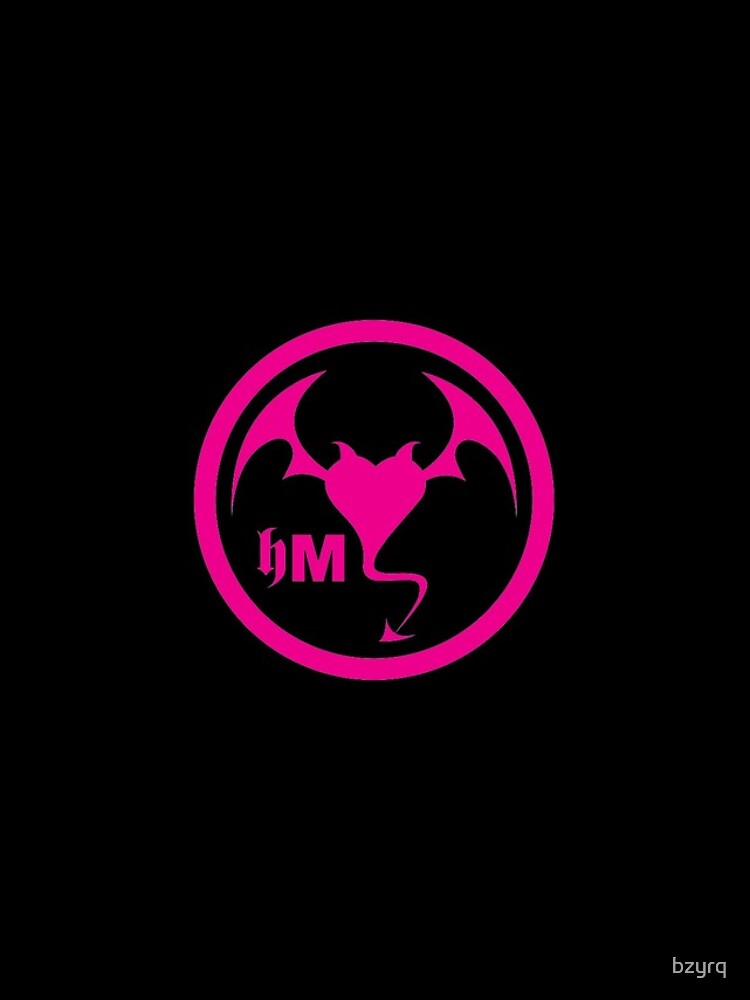 Hollywood Monsters Circle Bat Logo - PINK by bzyrq