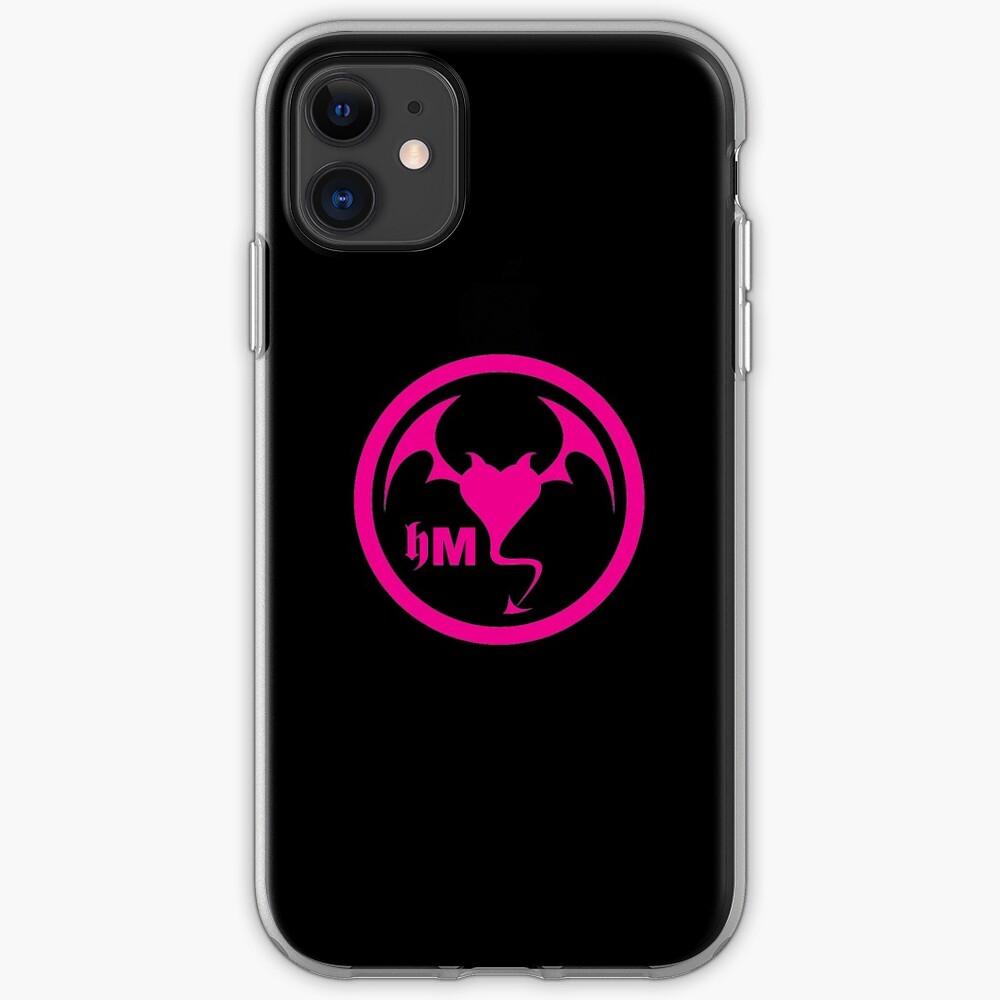 Hollywood Monsters Circle Bat Logo - PINK iPhone Case & Cover